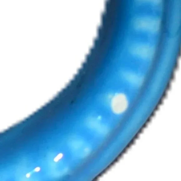 Set Of 6 Ceramic Blue Napkin Rings Dining Accessories Table Decor - Picture 5 of 5